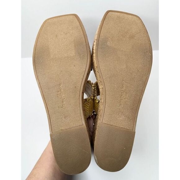 Sam Edelman Angelina Wedges Sandals Raffia Rhinestone Embellished Size 9.5 - Picture 7 of 7